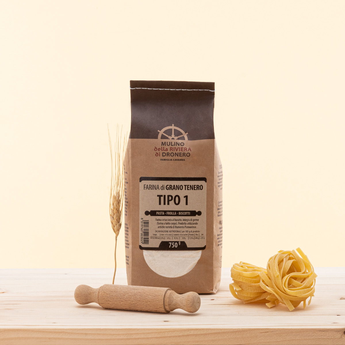 Farina di Grano Tenero Tipo 1, farina non raffinata. Ideale per pasta e dolci.