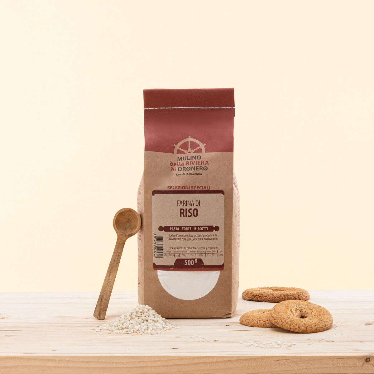 Farina di Riso, farina senza glutine ricca di amido. Ideale per dolci e impanature.