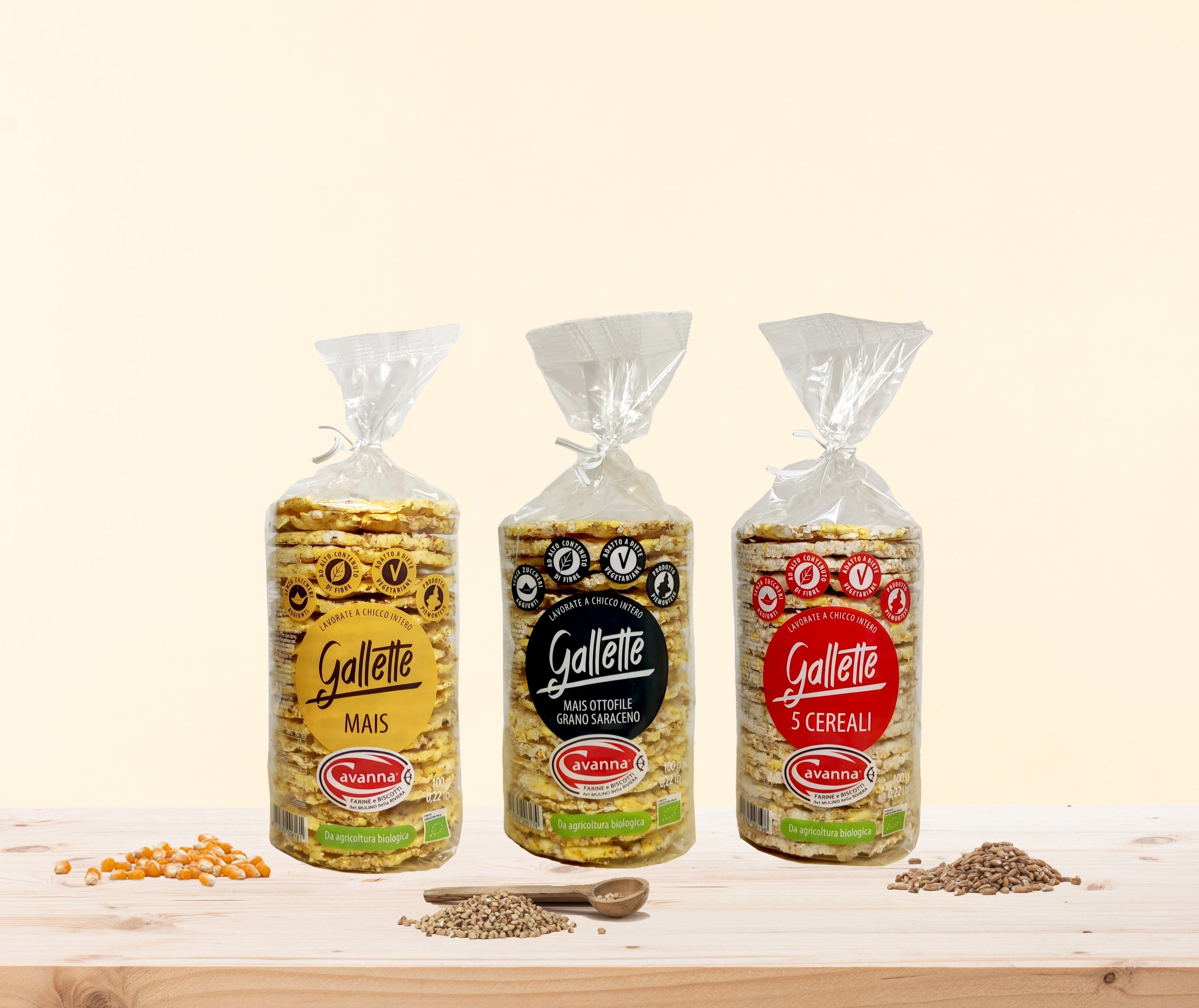 KIT Gallette BIO, un assortimento di gallette biologiche.