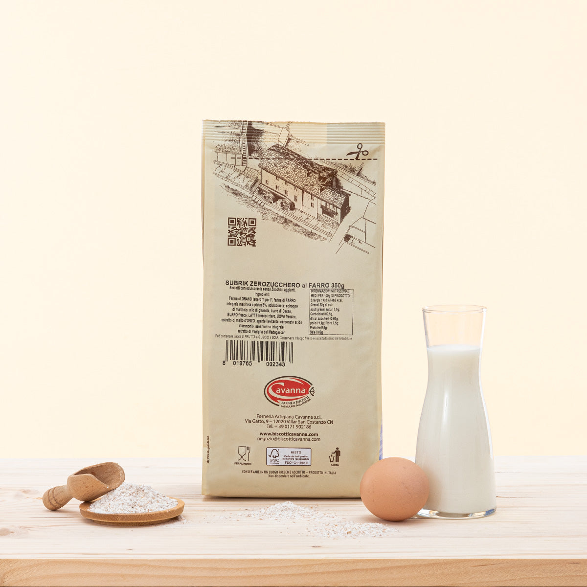 Biscotto Subrik al Farro - Zero Zucchero, biscotti salutari senza zucchero.