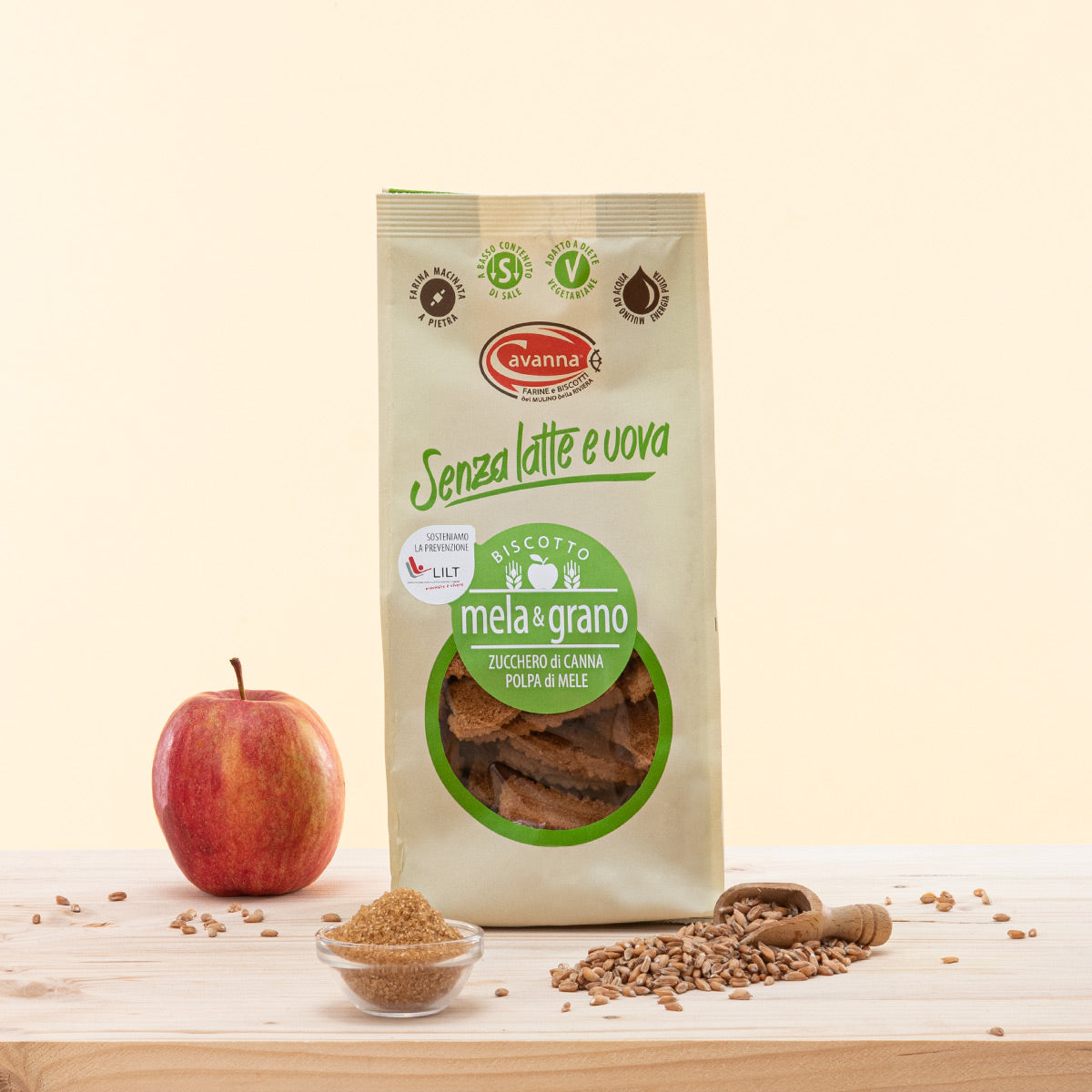 Biscotti Mela e Grano 𑗅 Vegan