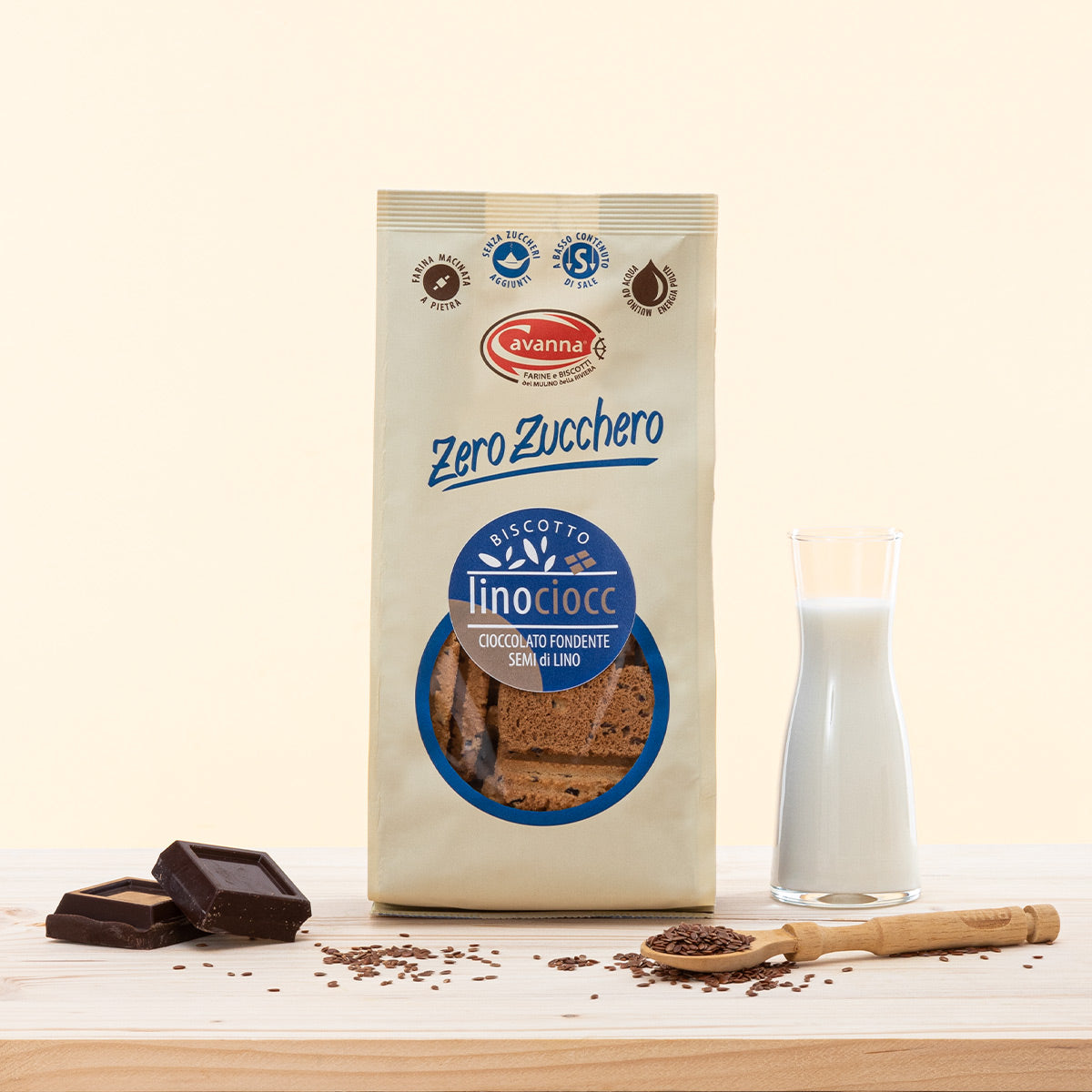 Biscotti Zero Zucchero con Semi di Lino e Cioccolato Linociocc