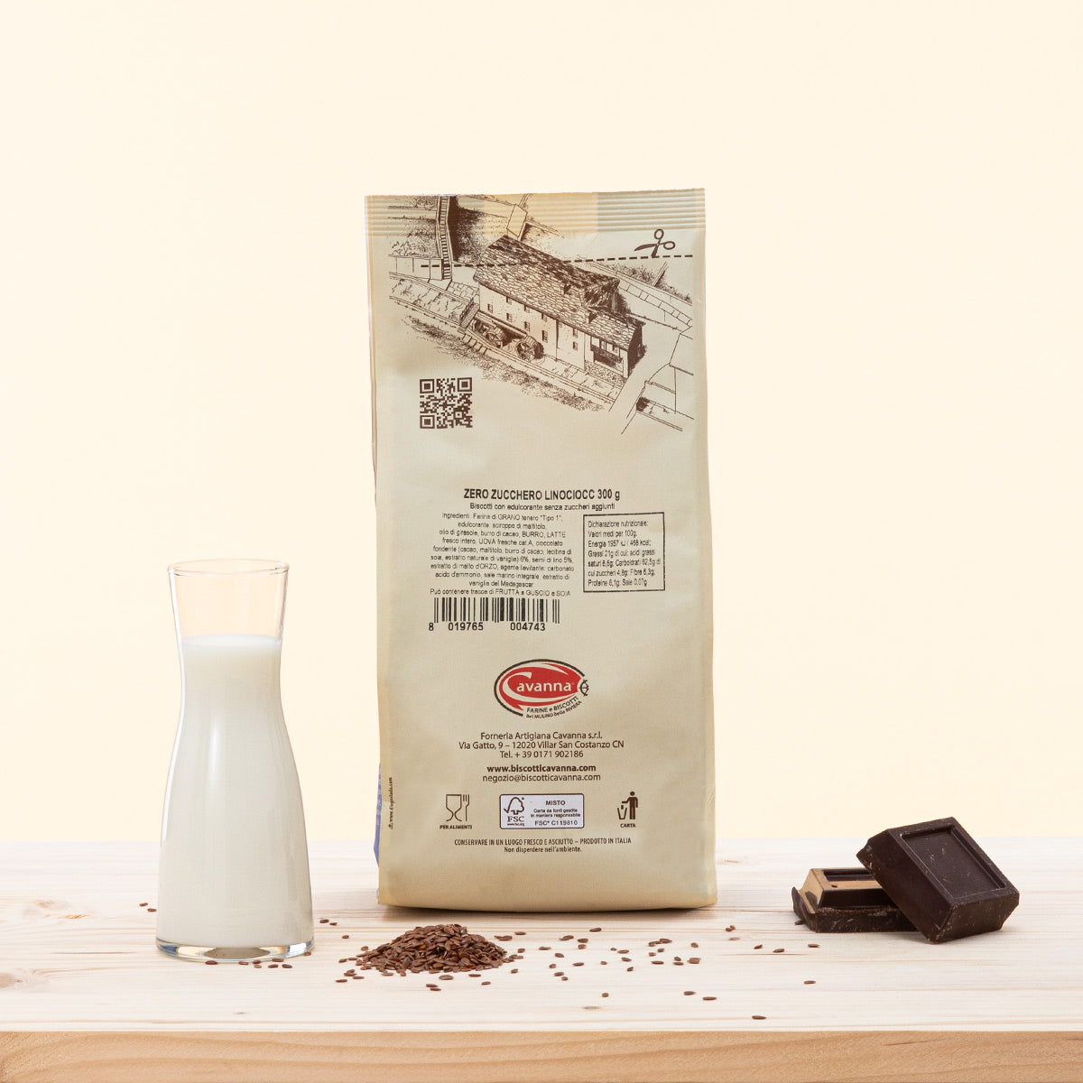 Biscotti Zero Zucchero con Semi di Lino e Cioccolato Linociocc