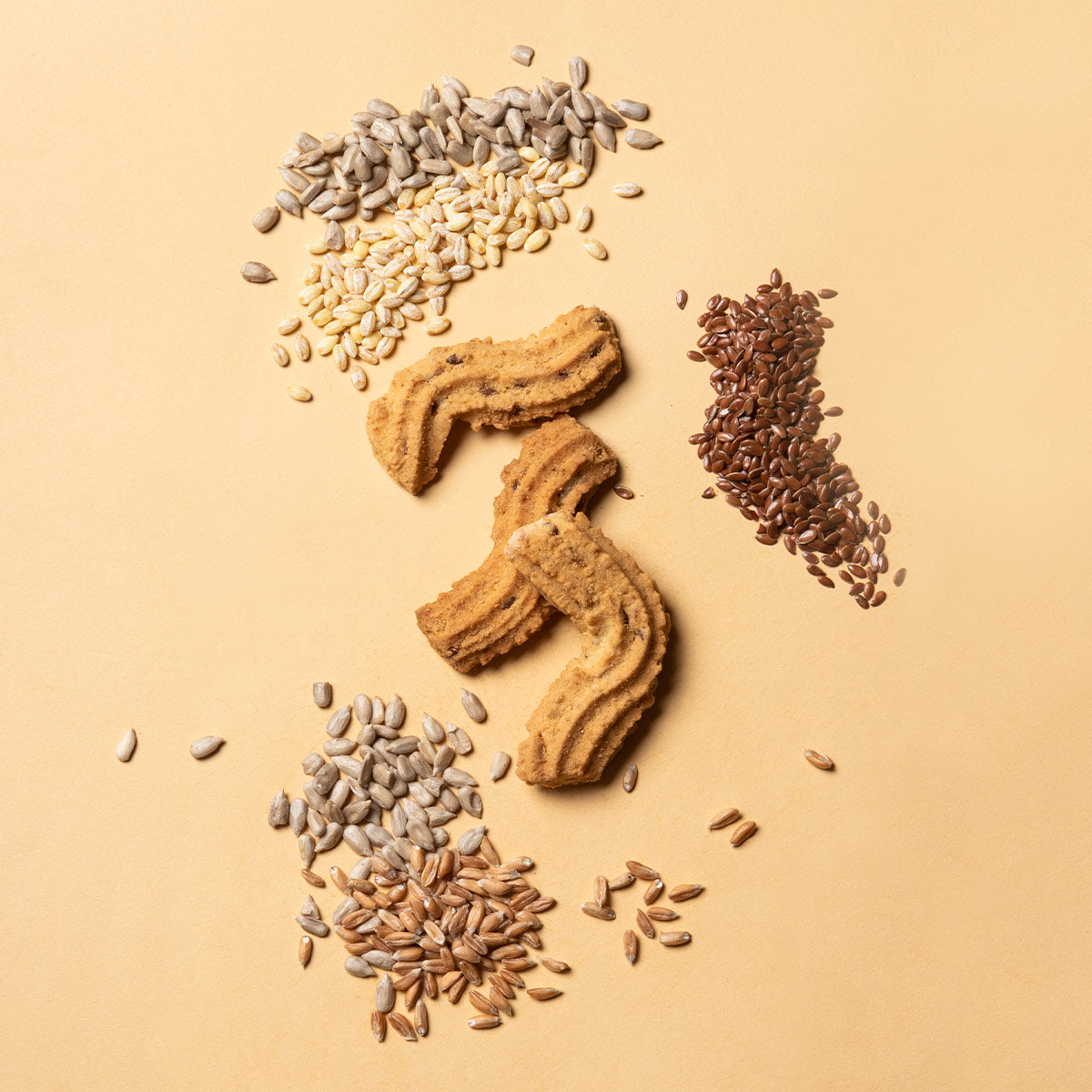 Biscotti Cereali e Semi, biscotti croccanti con semi di lino e girasole.