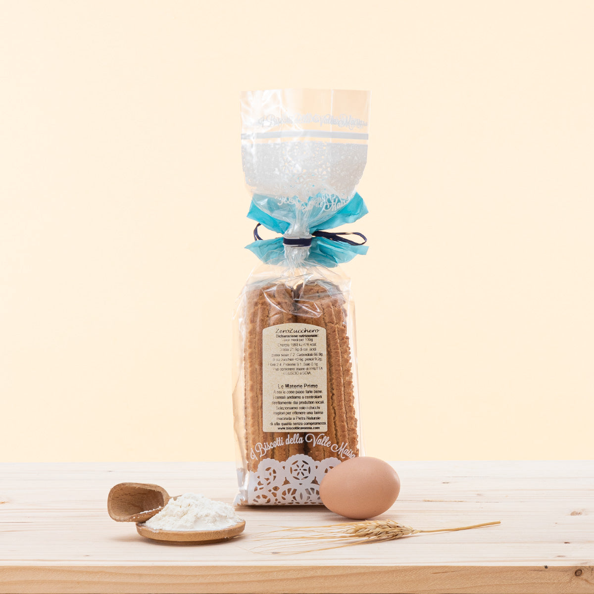 Biscotti senza zucchero aggiunto per diete ipocaloriche e diabetici. Solo con farina di grano tenero tipo 1 macinata a pietra