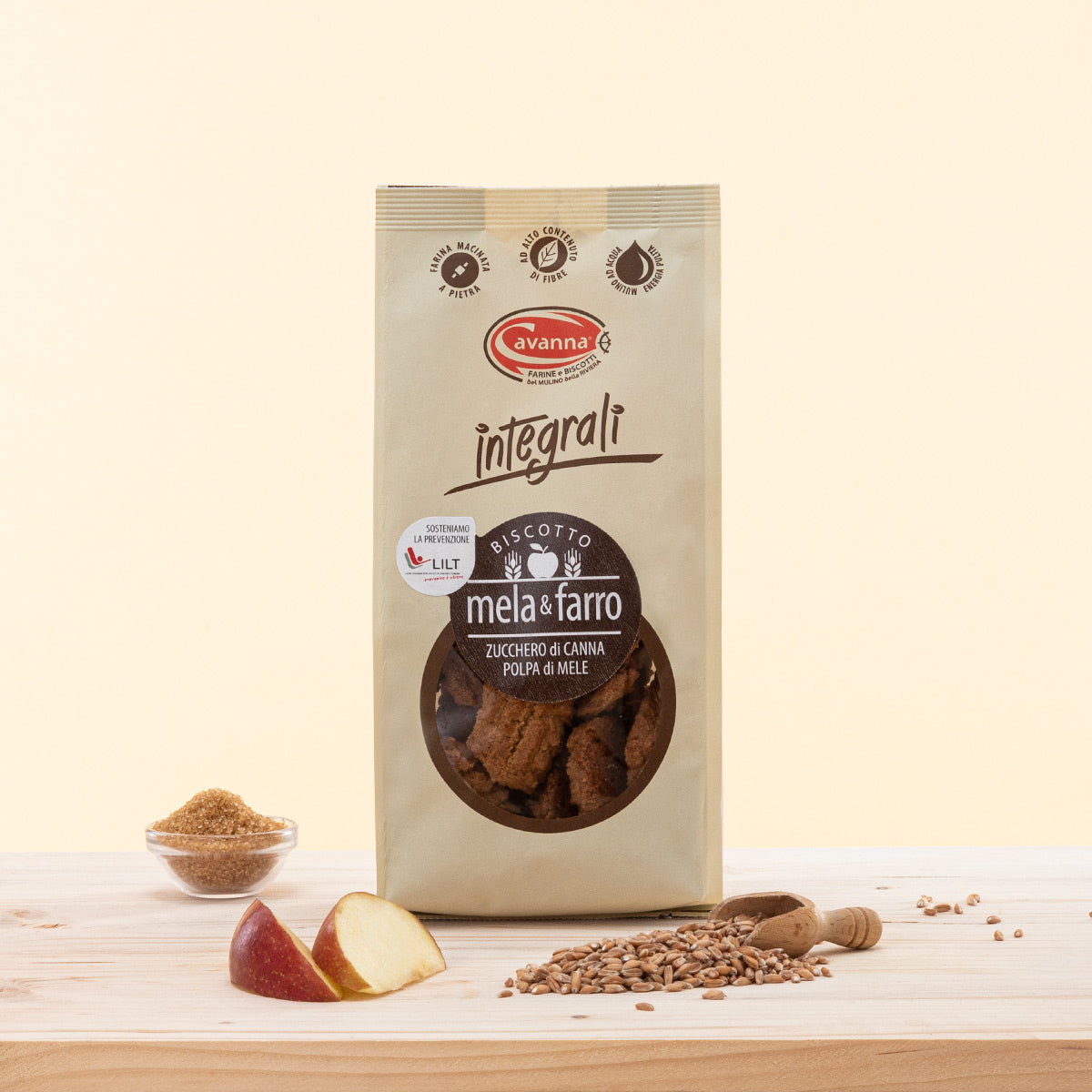 Biscotti Mela e Farro Integrale, biscotti senza latticini. Perfetti per colazione.