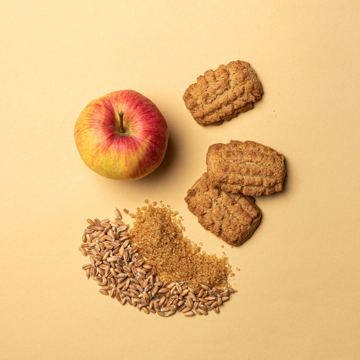 Biscotti senza latte e burro con polap di mela e farina di farro integrale macinata a pietra
