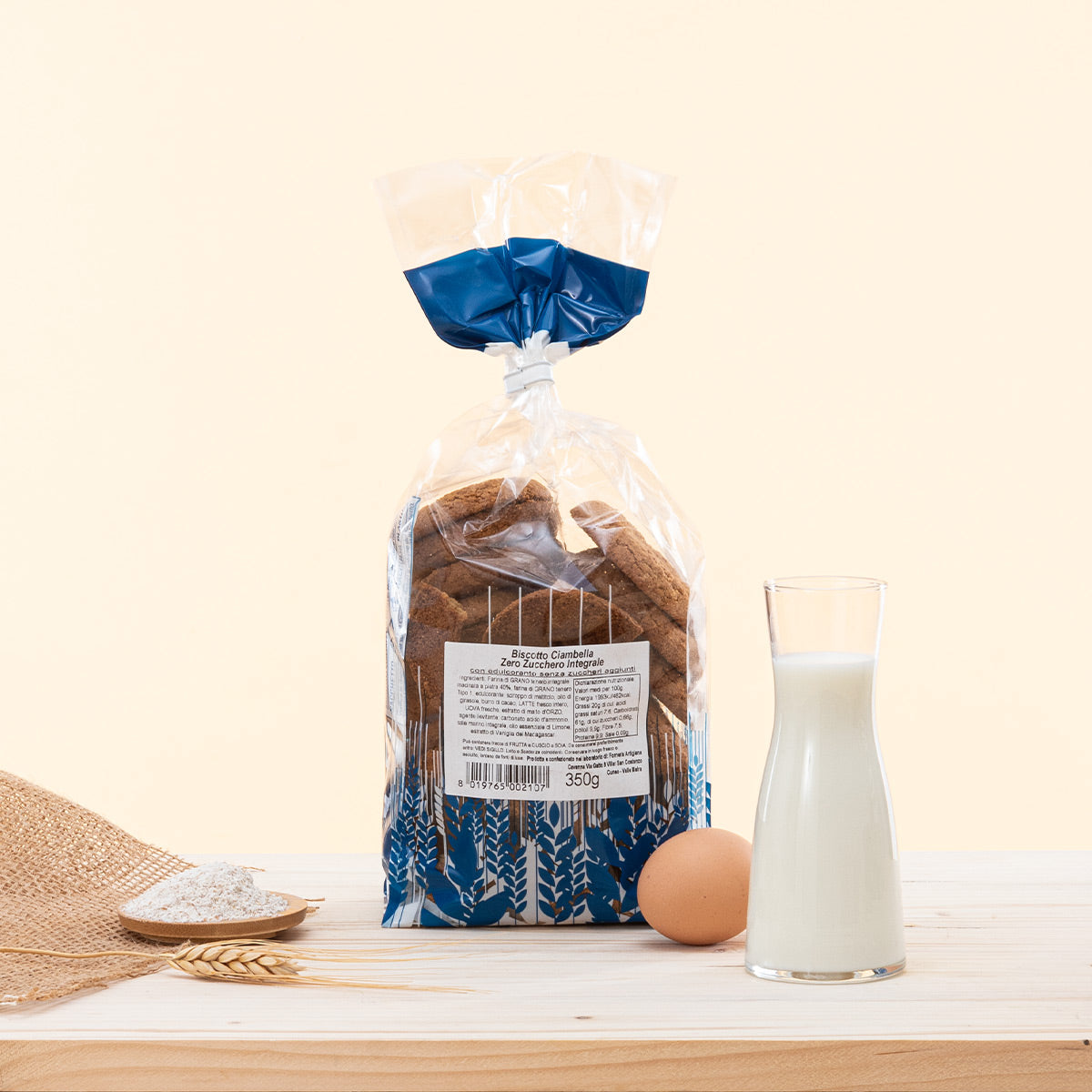 Biscotto Ciambella con dolcificante naturale e farine macinate a pietra