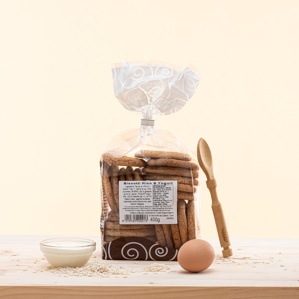 Biscotti croccanti gustosi, leggeri e nutrienti con farina di riso e yogurt.