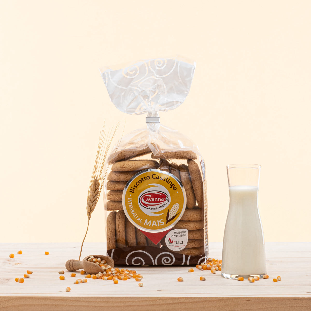 Biscotti Piemontesi friabili con farina di mais macinata a pietra senza conservanti. Perfetti per colazione.