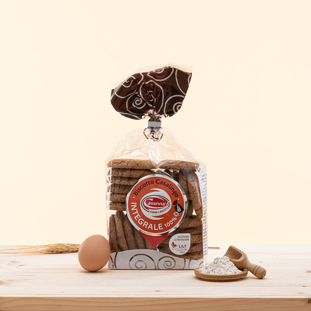 Biscotto Ciambella Artigianale con grani antichi integrali, ad alto contenuto di fibra