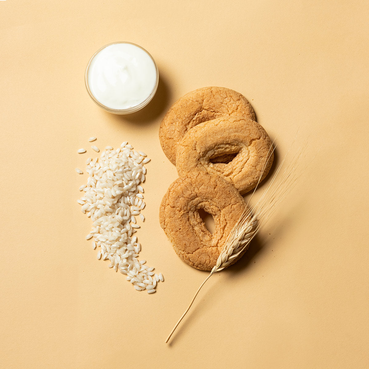 Biscotti gustosi, leggeri e nutrienti con farina di riso e yogurt.