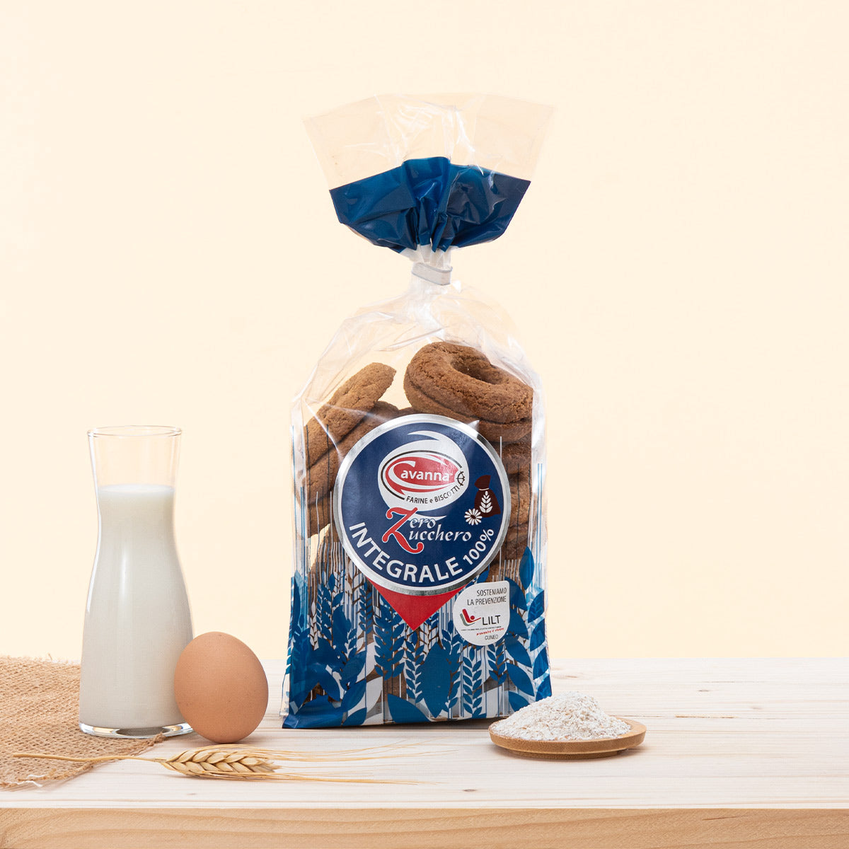 Biscotto Ciambella con dolcificante naturale e farine macinate a pietra