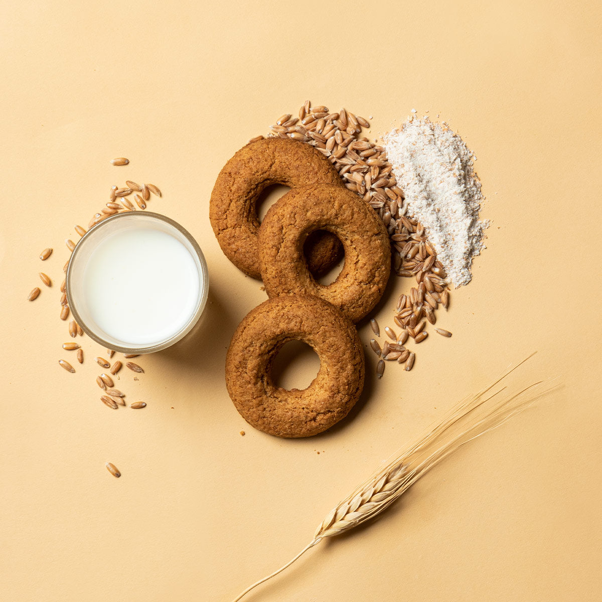 Biscotto Ciambella con dolcificante naturale e farine macinate a pietra