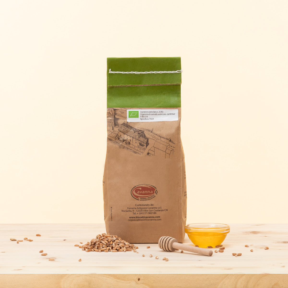 Crusca di Farro Monococco Bio, ricca di fibre e nutrienti.