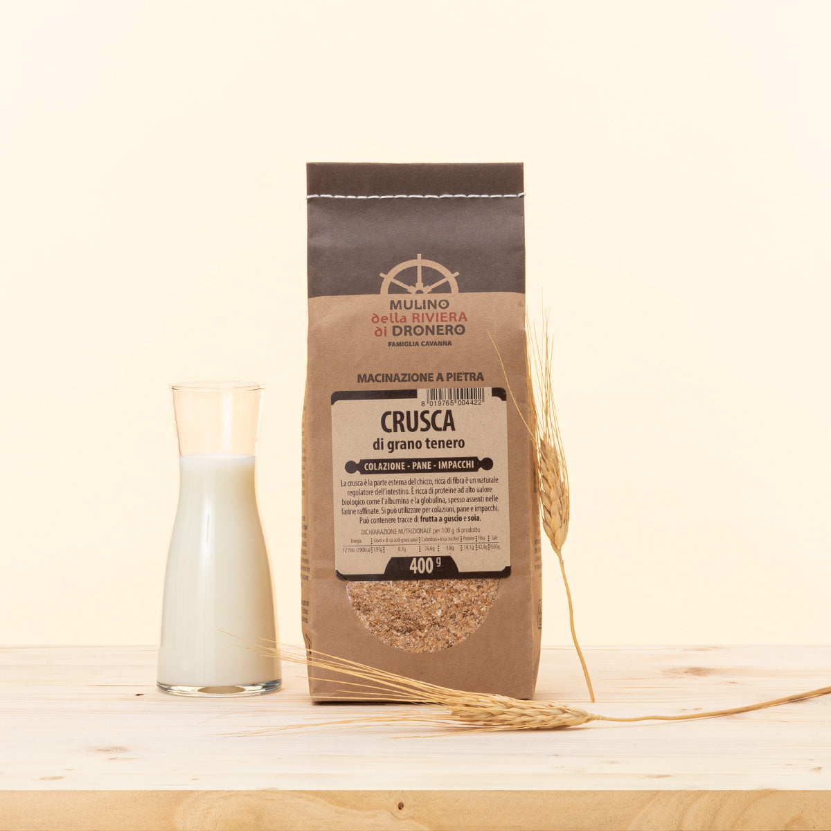 Crusca di Grano Tenero, ad alto contenuto di fibre.