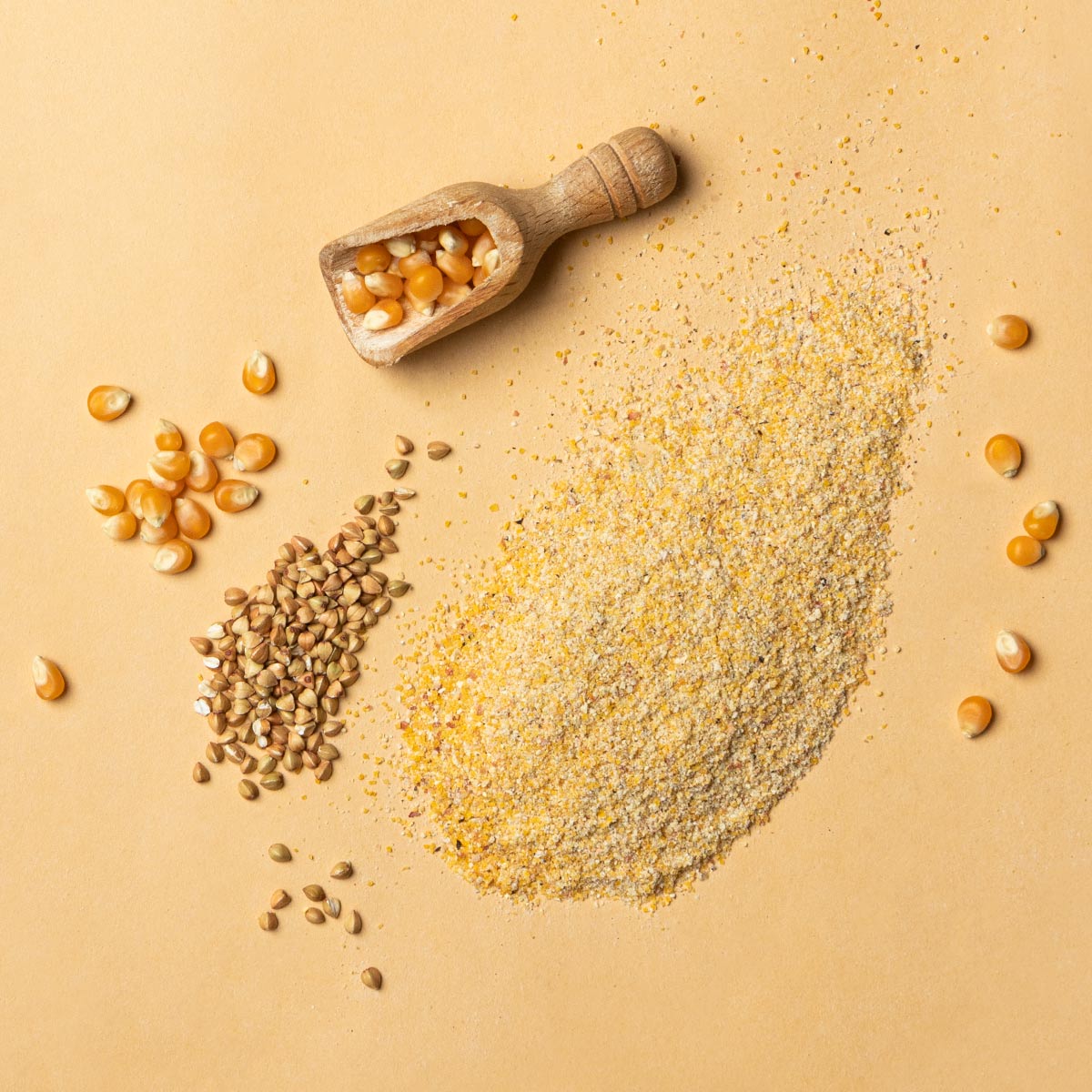 Polenta Taragna, farina con mais e grano saraceno.