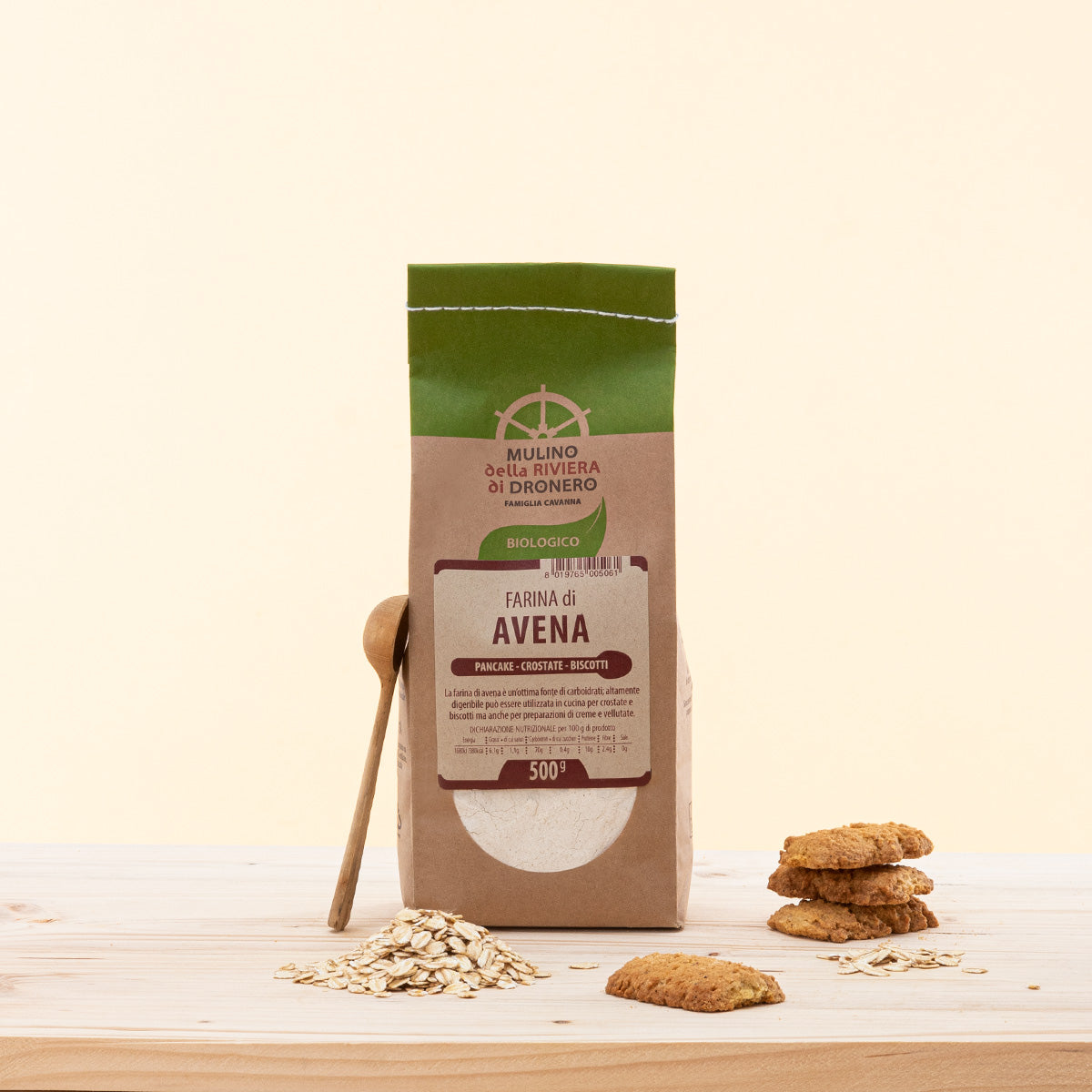 Farina di Avena BIO, farina con alto contenuto di fibre e basso indice glicemico.