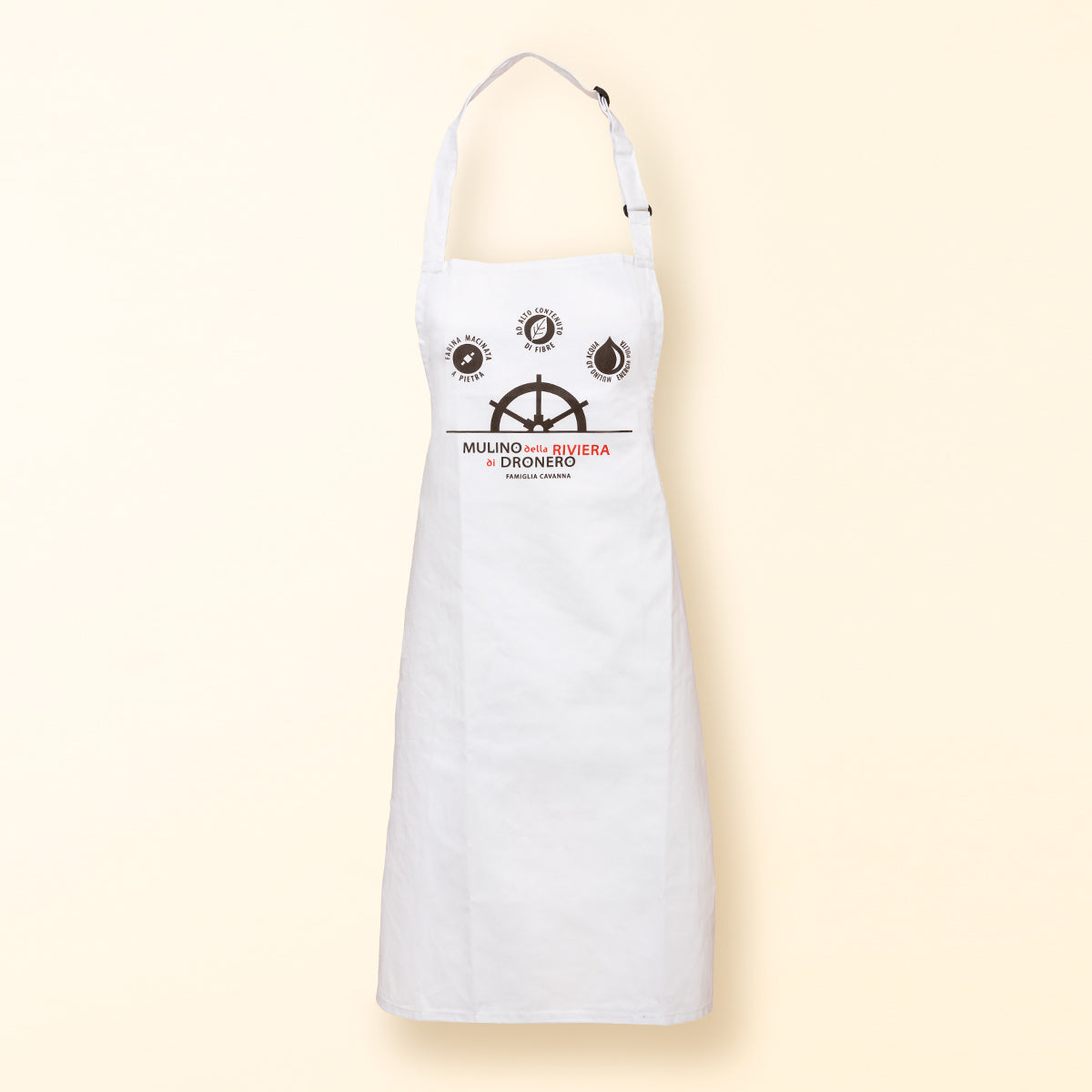 Grembiule in cotone, unisex, bianco, senza tasche, regolabile, materiale facile da lavare per le macchie