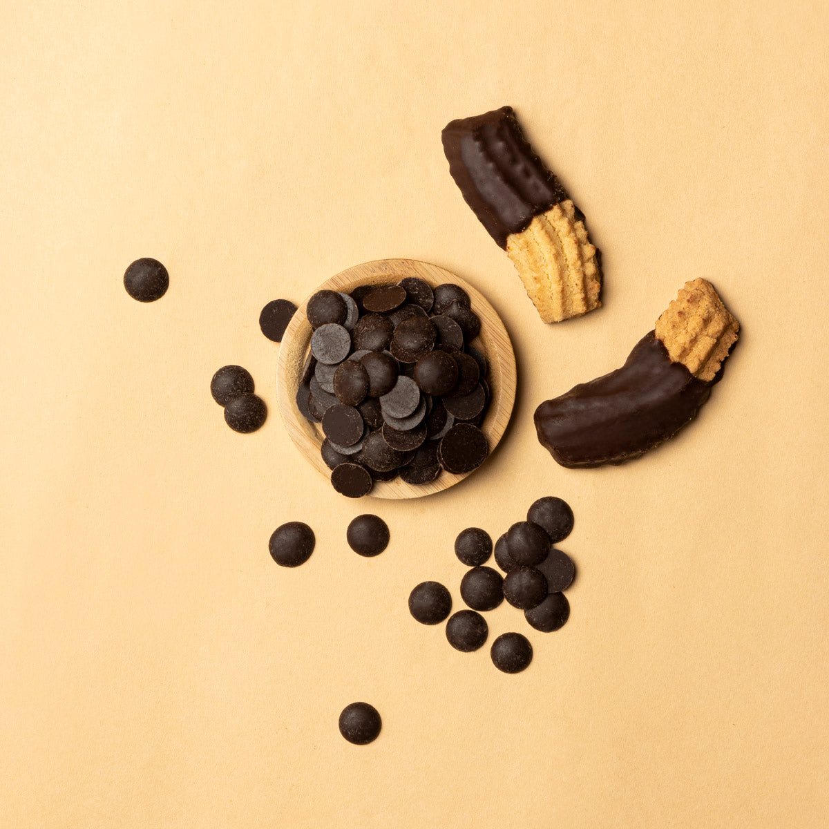 Cioccolato Fondente da Copertura, dischi di cioccolato per pasticceria.
